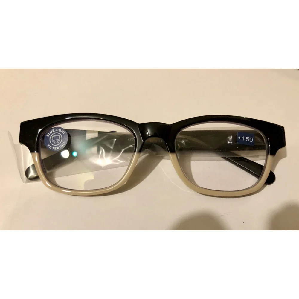 NEW Black & Tan Layover Peepers Blue Light Filtering  +1.50 Readers